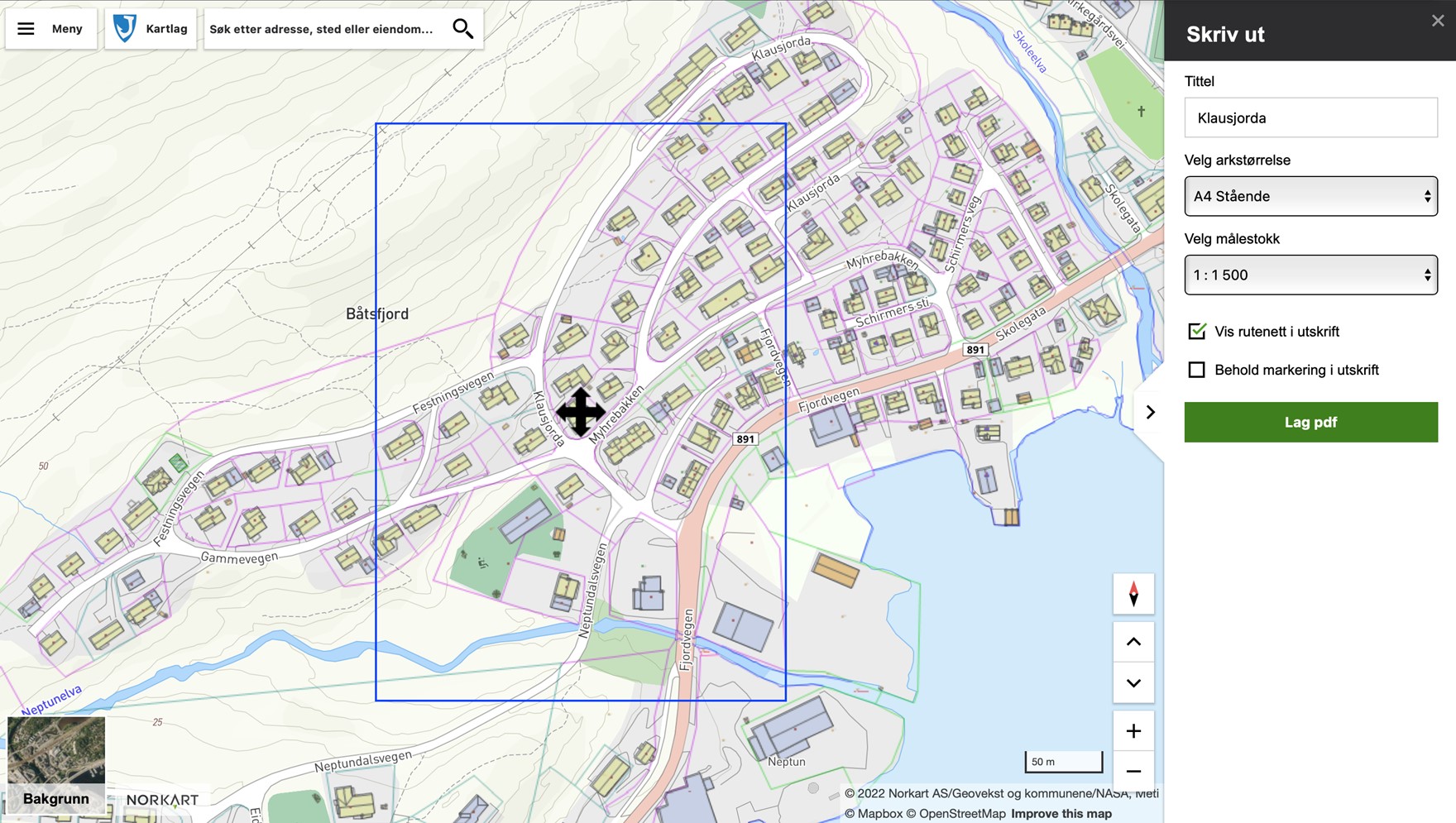 Hvordan lage situasjonsplan til bruk i byggesøknader - Båtsfjord kommune